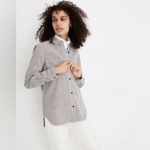 Madewell Classic Ex-Boyfriend Dermott Plaid Casual Button Down Medium NWT